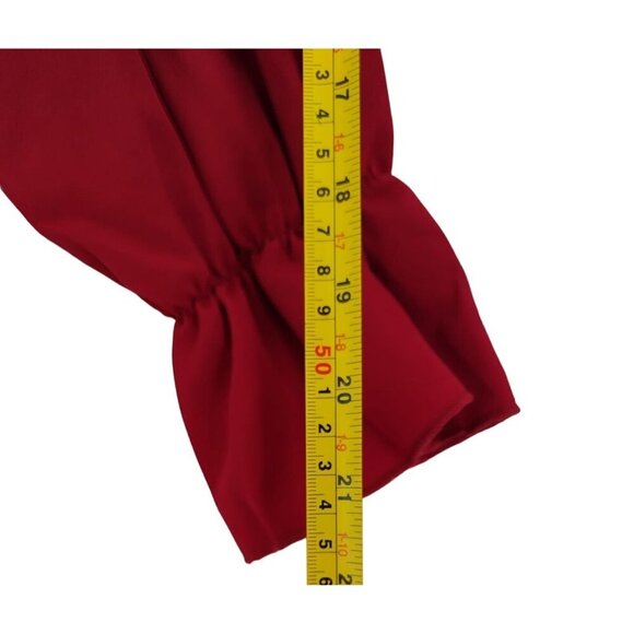 Alishebuy Womens Red Ruched A-Line Dress with Elasticated Bust S, Polyester NWT - Picture 7 of 8